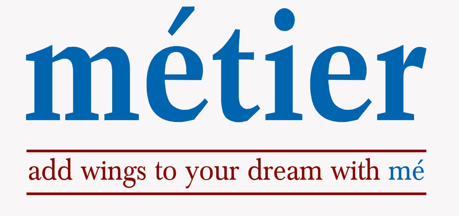 Metier Study Center Logo: Add Wings to Your Dream